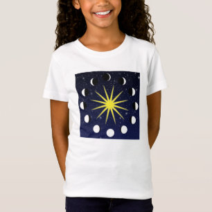 Sonne, Mondphasen und Sterne T-Shirt