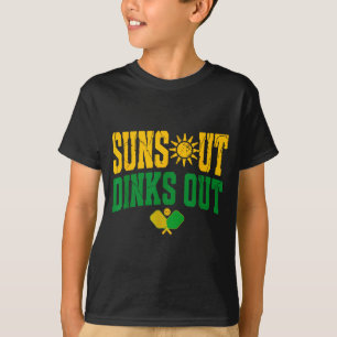 Sonne raus, Dinks raus Pickleball Vintage-Paddel-S T-Shirt
