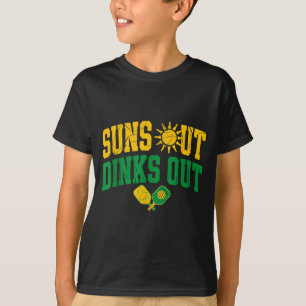 Sonne raus, Dinks raus Pickleball Vintage-Paddel-S T-Shirt