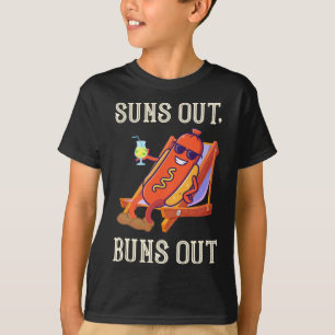 Sonne raus, Hot Dog Brötchen raus, Wurst BBQ Hotdo T-Shirt