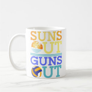 Sonne raus, Kanonen raus Beachvolleyball Kaffeetasse