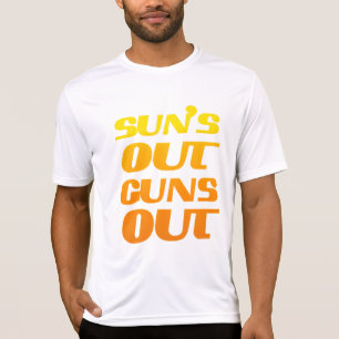 Sonne raus, Muskeln raus Fitness und Gym T-Shirt