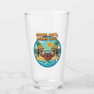 Sonne raus, Puns raus Strandabzeichen   Lustiger S Glas