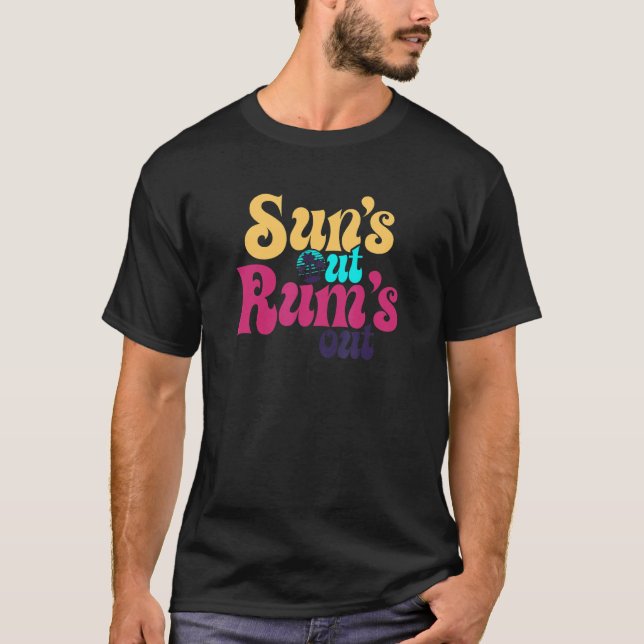 Sonne raus Rum raus Frühjahrs- oder Sommerferien S T-Shirt (Vorderseite)