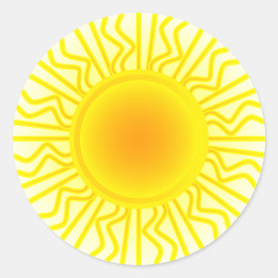 Sonne Runder Aufkleber