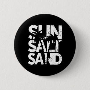 Sonne Salz Sand Palme Baum Hawaii Strand Sommer Fe Button