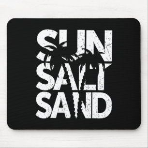 Sonne Salz Sand Palmenbaum Hawaii Strand Sommerfer Mousepad