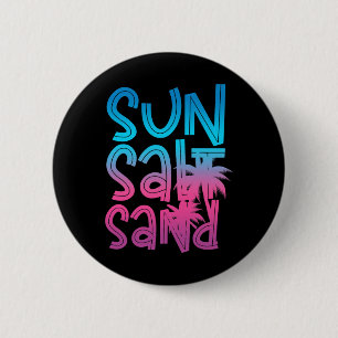 Sonne Salz Sand Sommer Stimmung Tropischer Urlaub Button