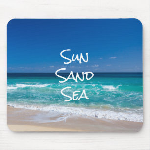Sonne Sand Meer Tropischer Strand Türkiswasser Mousepad