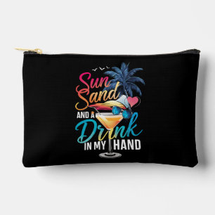 Sonne Sand und ein Drink in meiner Hand Strandkreu Zubehörtasche