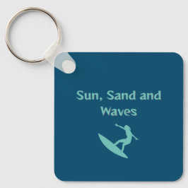 Sonne, Sand und Waves Akryllischer Schlüsselanhäng Schlüsselanhänger