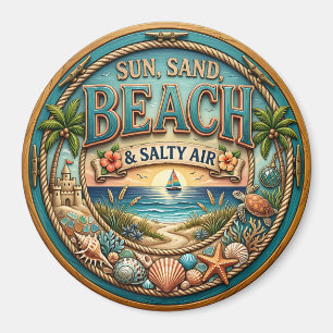 Sonne, Sandstrand Magnet