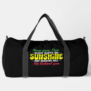 Sonne Schatten fallen hinter das Gesicht Duffle Bag