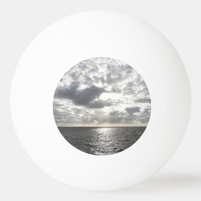 Sonne scheint durch Wolken Tischtennisball (Vorderseite)