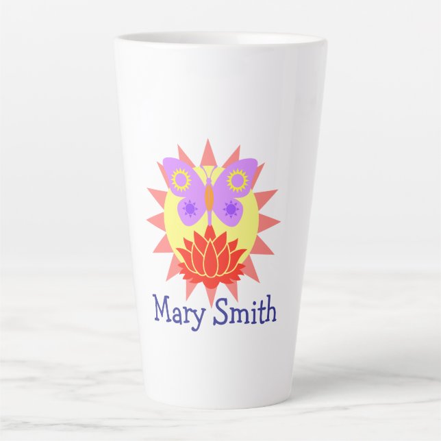 Sonne, Schmetterling und Blume Milchtasse (Vorderseite)