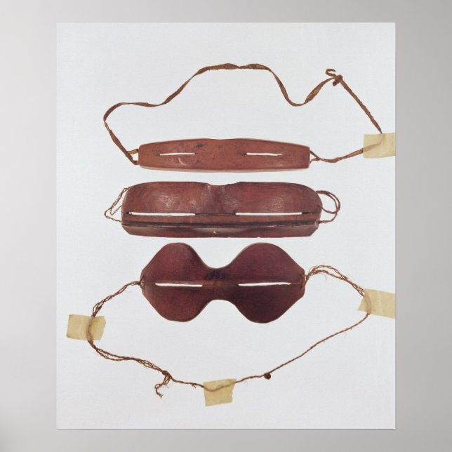 Sonne/Schnee-Brille Poster (Vorne)