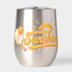 Sonne Servieren   Sonniges Pastell-Pickleball-Lebe