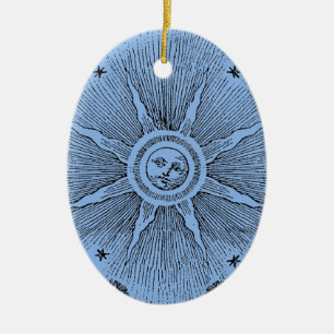 Sonne Sterne Antike Nacht Himmel Mittelalter Zodia Keramikornament