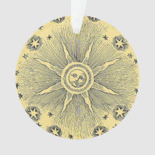 Sonne Sterne Antike Nacht Himmel Mittelalter Zodia Ornament