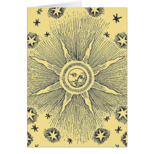 Sonne Sterne Antike Nacht Himmel Mittelalterlicher