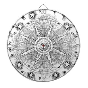 Sonne Sterne Antike Nacht Himmel Mittelalterlicher Dartscheibe