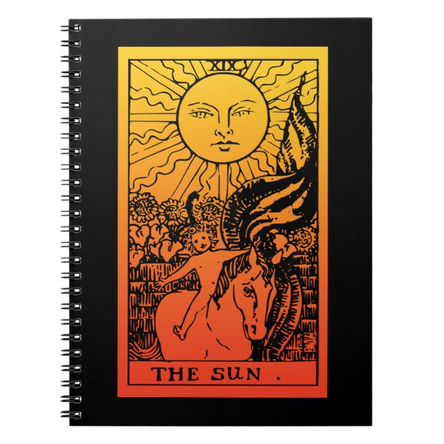 Sonne Tarot Gradient Notizbuch Notizblock (Vorderseite)