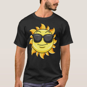 Sonne trägt Sonnenbrille glückliche Sonne Sonnensc T-Shirt
