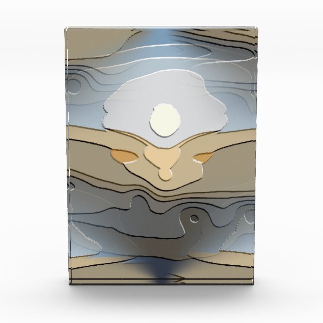 SONNE ÜBER DEN ABSTRAKTEN HÜGELN FOTOBLOCK (Vorderseite)