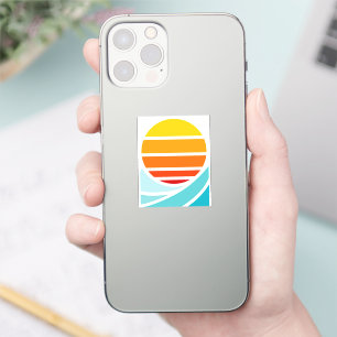 Sonne über Meereswellen, modern Aufkleber