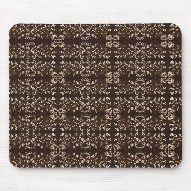 Sonne und Blumen Muster Mousepad (Vorne)