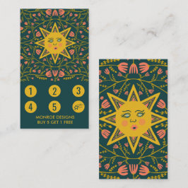 Sonne und Blumen Reben Elegantes Illustriertes Boh Treuekarte