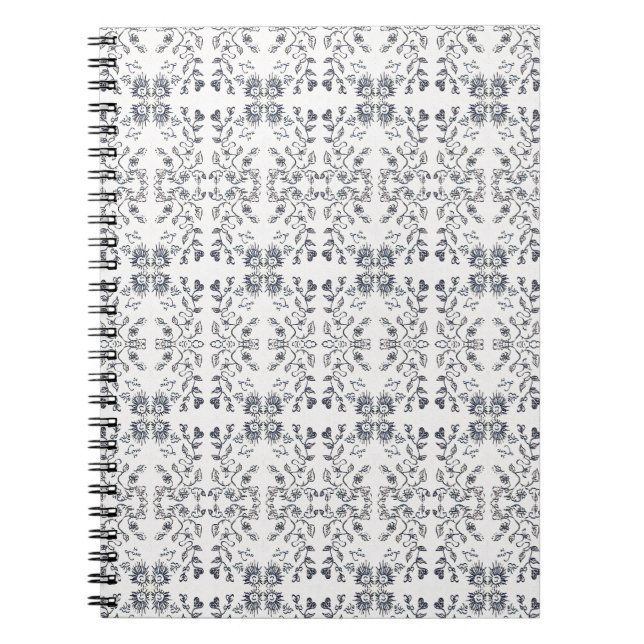 Sonne- und Blumenmuster Notizblock (Vorderseite)