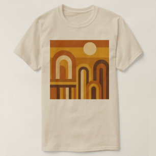 Sonne und Bögen Mid-Century-Modern geometrisches D T-Shirt