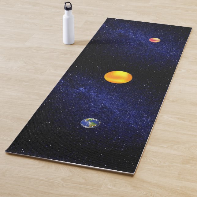 Sonne und Erde auf der Milchstraße Yogamatte (Beispiel)