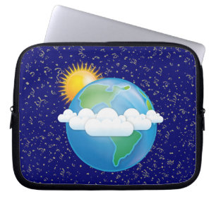 Sonne und Erde - Laptopschutzhülle
