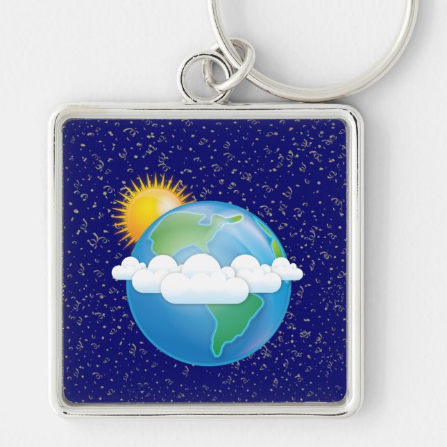 Sonne und Erde - Schlüsselanhänger (Vorne)
