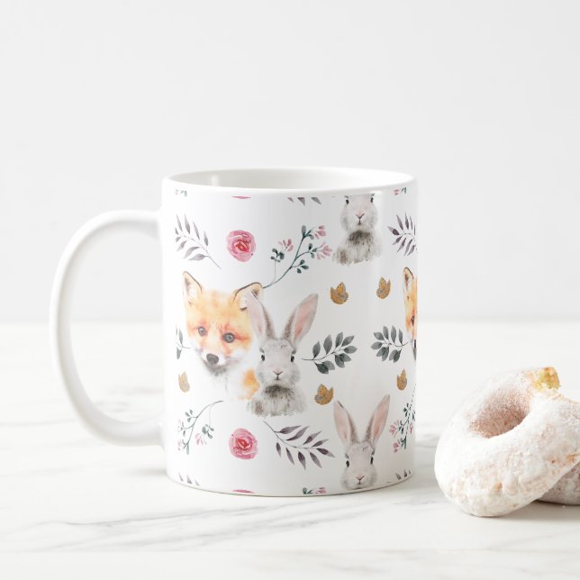 Sonne und Fuchs Kaffeetasse (Mit Donut)