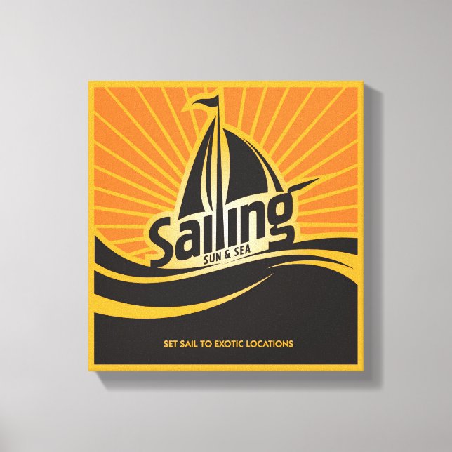 Sonne und Meer segeln Leinwanddruck (Vorderseite)