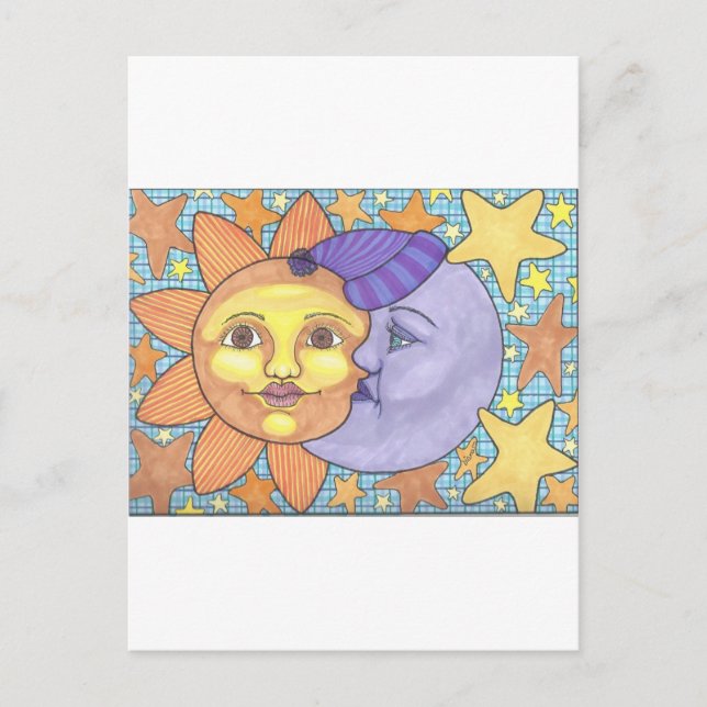 Sonne und Mond 1 Postkarte (Vorderseite)