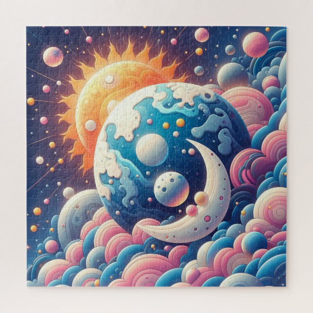 Sonne und Mond Abstract Puzzle (Vertikal)