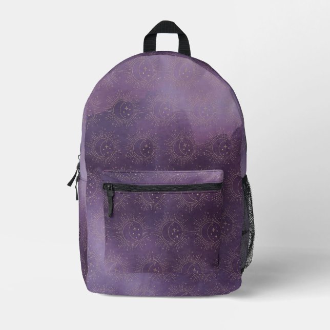 Sonne und Mond Bedruckter Rucksack (Vorderseite)