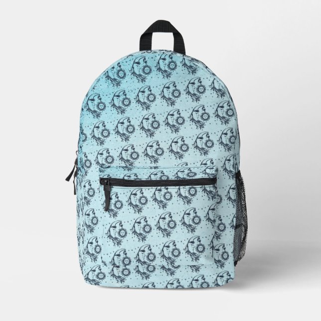 Sonne und Mond Bedruckter Rucksack (Vorderseite)