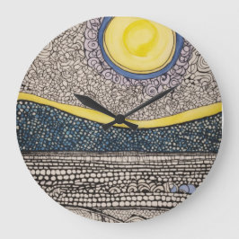 Sonne und Mond chaotische Skizze zentwinkeln Große Wanduhr