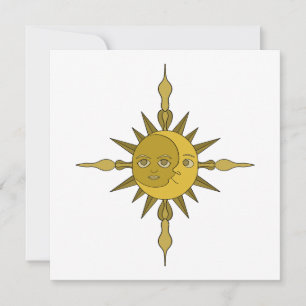 Sonne und Mond Dankeskarte