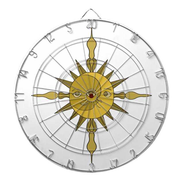 Sonne und Mond Dartscheibe (vorne)