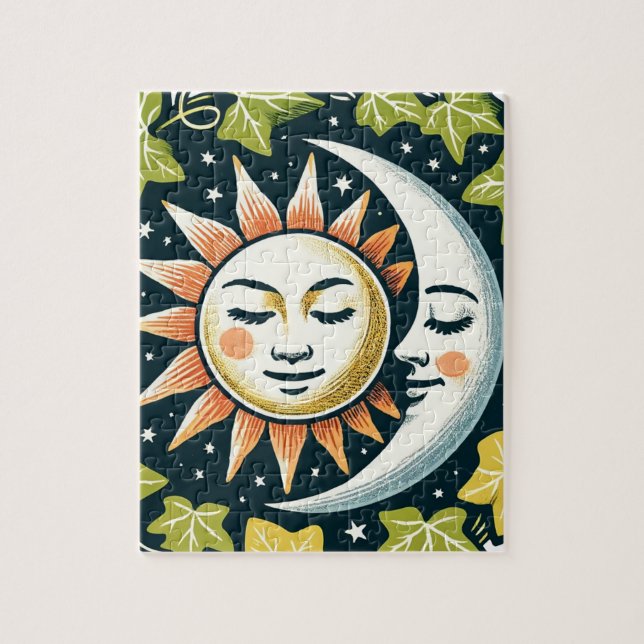 Sonne und Mond Efeu                                Puzzle (Vertikal)