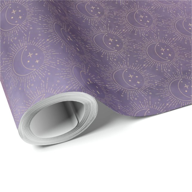Sonne und Mond Geschenkpapier (Rolleneckpunkt)