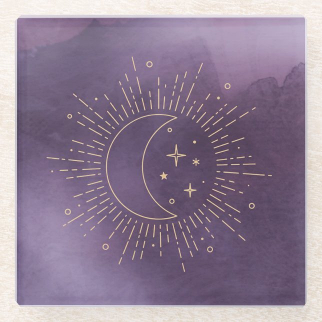 Sonne und Mond Glasuntersetzer (Vorderseite)