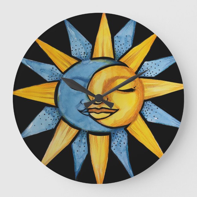 Sonne und Mond                                 Große Wanduhr (Vorderseite)
