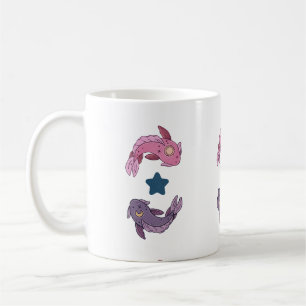 Sonne- und Mond-Koi-Fisch   Himmelsfische-Kunst Kaffeetasse